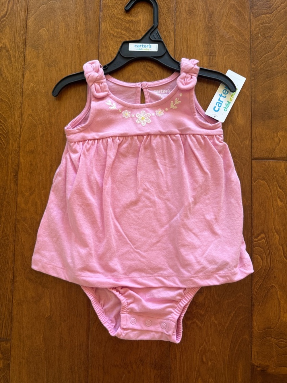 NWT Size 18Months Carter's Pink Floral Embroidered Dress